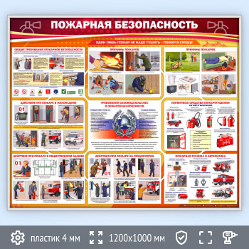 Стенд «Пожарная безопасность» (PB-02-ECONOMY)