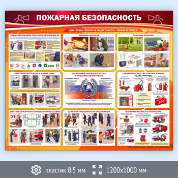 Стенд «Пожарная безопасность» (PB-02-SILVER)